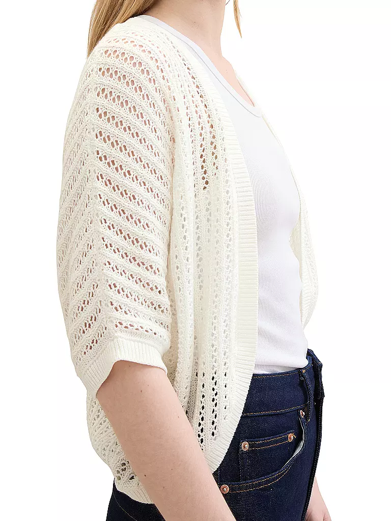 TOM TAILOR | Strickjacke  | Blanco