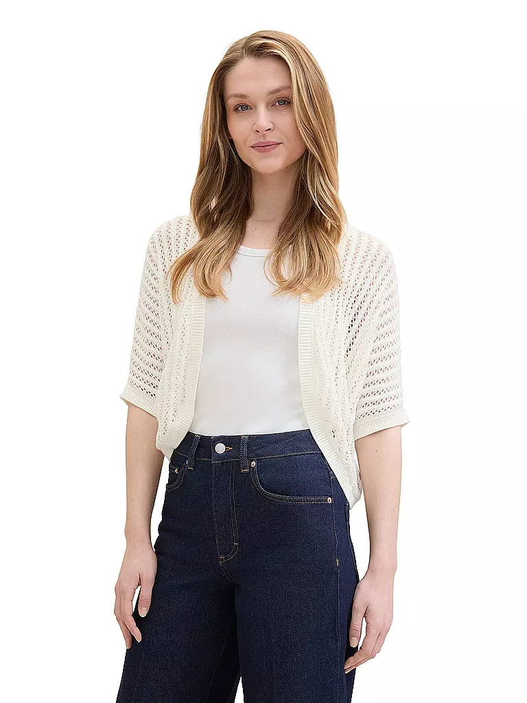 TOM TAILOR | Strickjacke  | Blanco