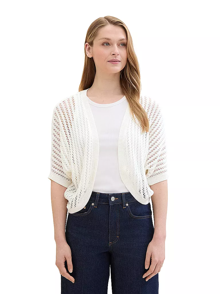 TOM TAILOR | Strickjacke  | Blanco