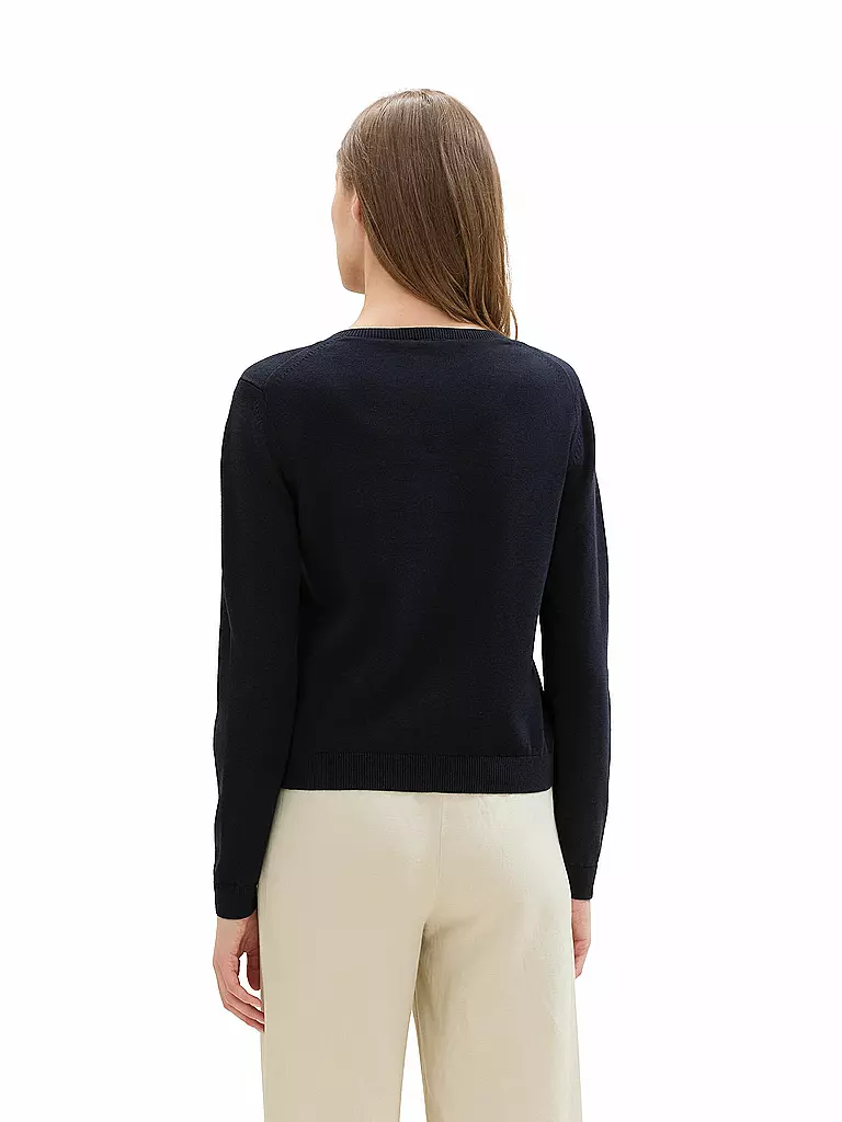 TOM TAILOR | Strickjacke | Azul oscuro