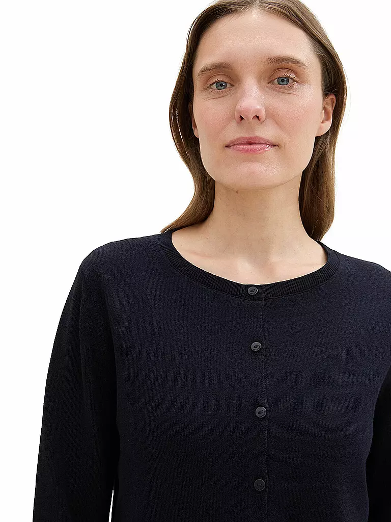 TOM TAILOR | Strickjacke | Azul oscuro