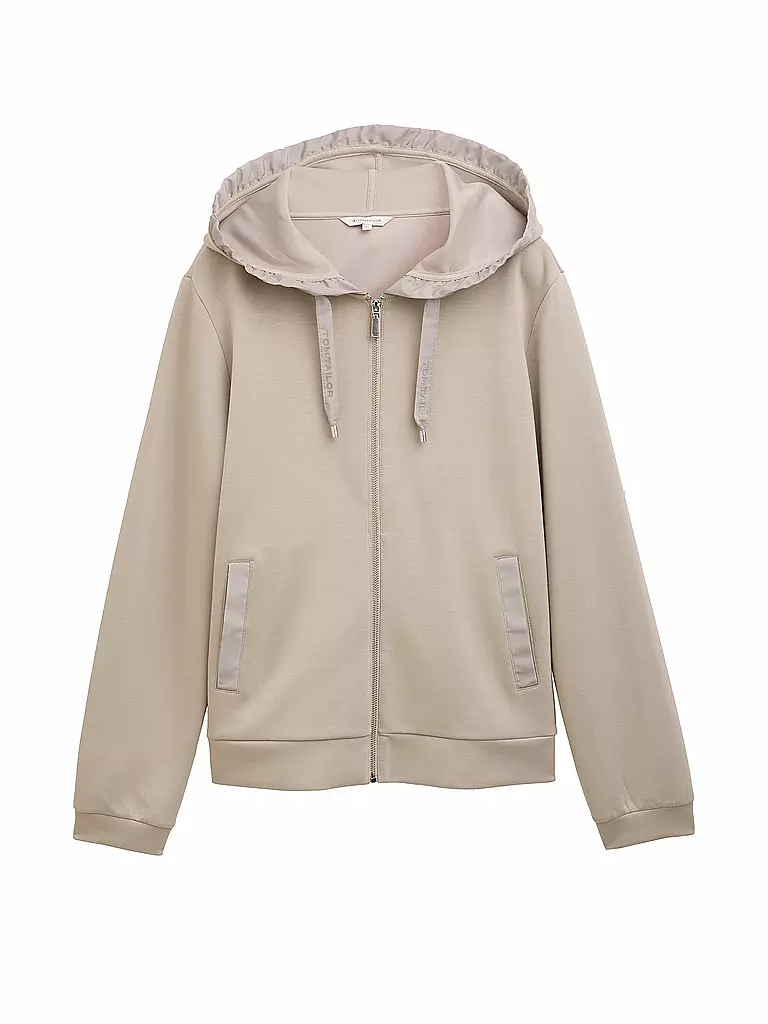 TOM TAILOR | Sudadera con cremallera | Beige