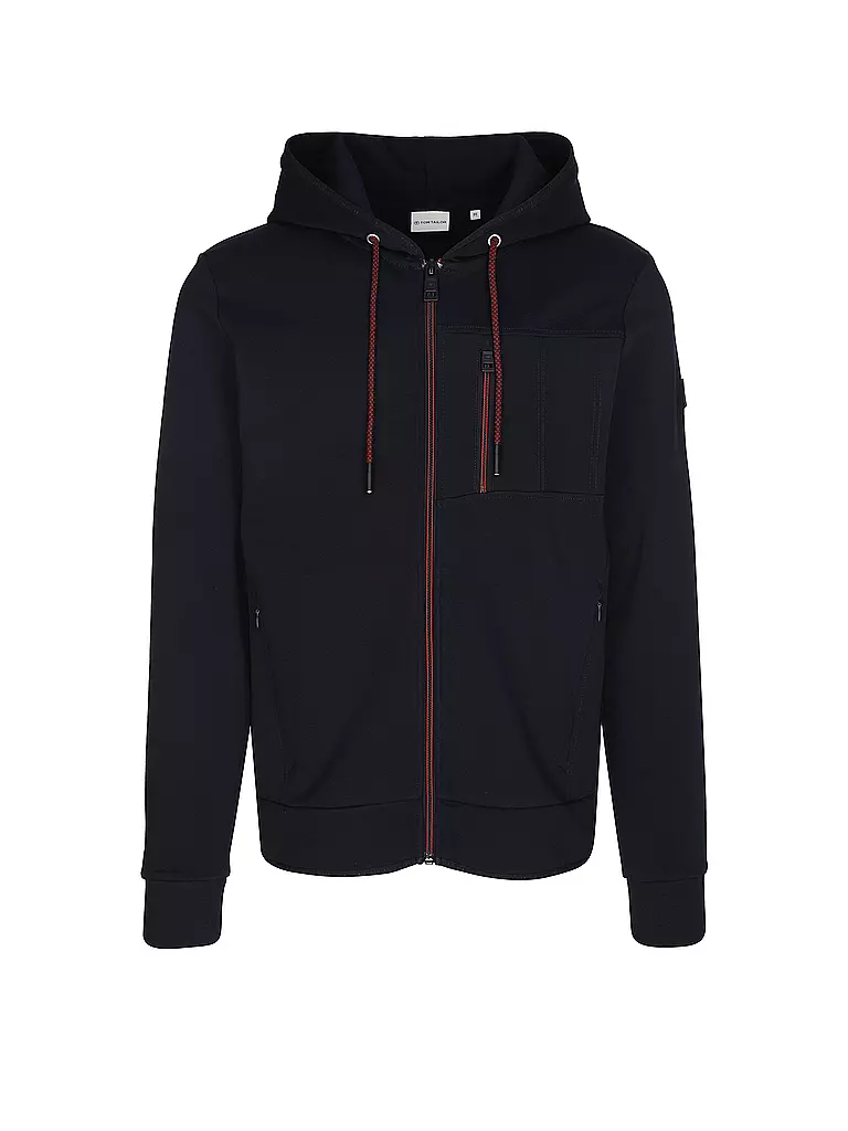 TOM TAILOR | Sudadera con cremallera | Azul oscuro