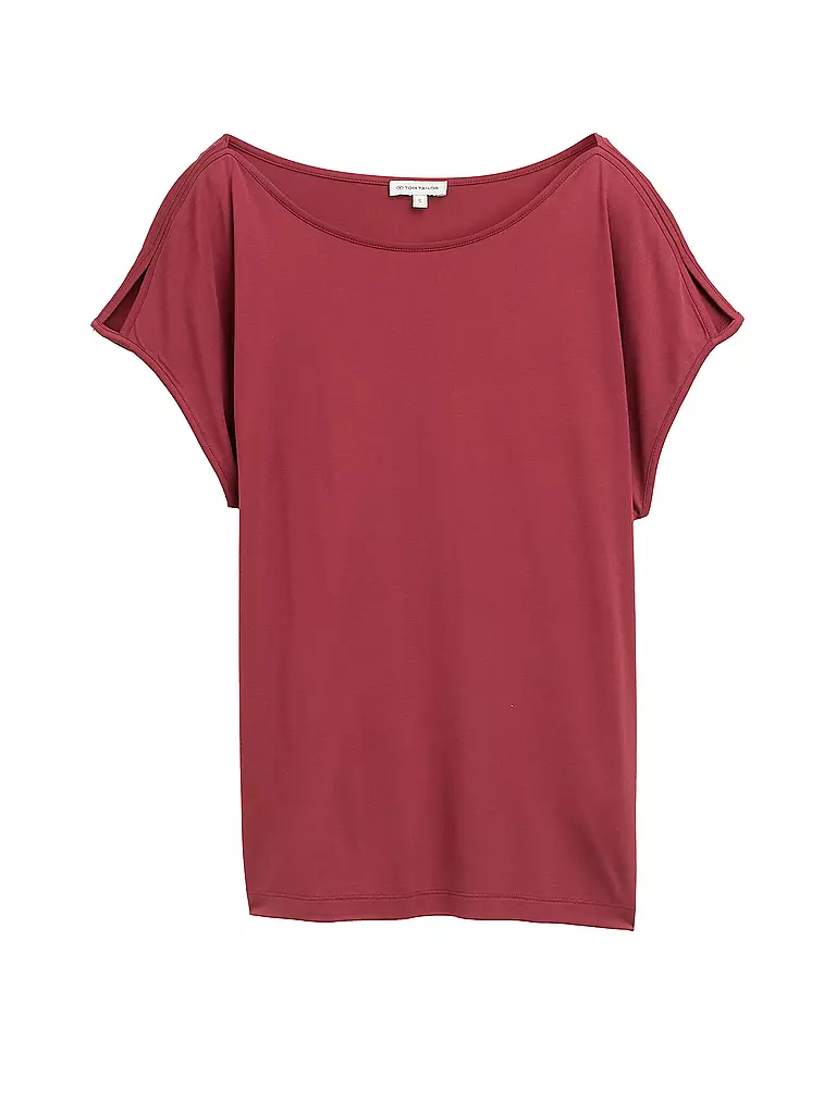 TOM TAILOR | T-Shirt  | Rojo oscuro
