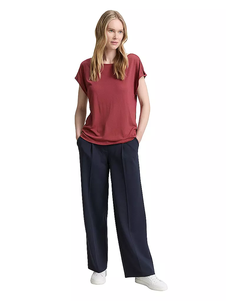 TOM TAILOR | T-Shirt  | Rojo oscuro