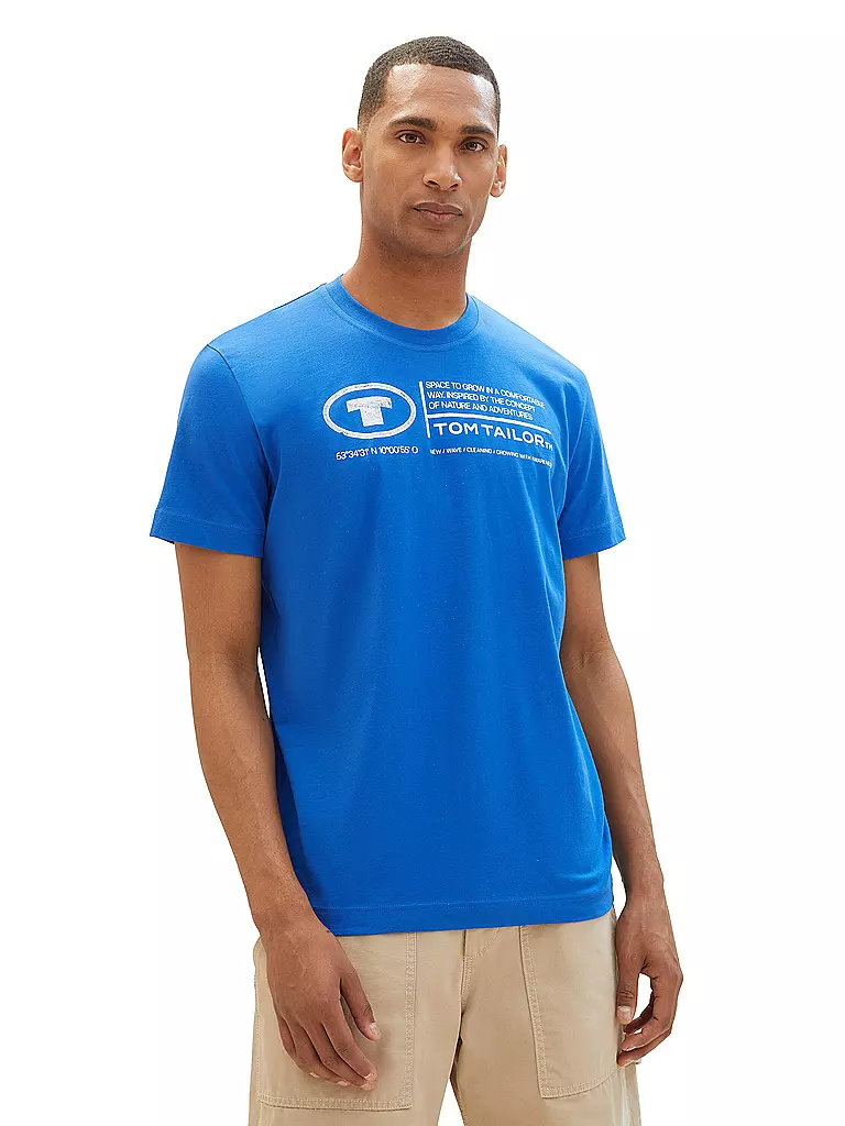 TOM TAILOR | T-Shirt Regular Fit | Azul