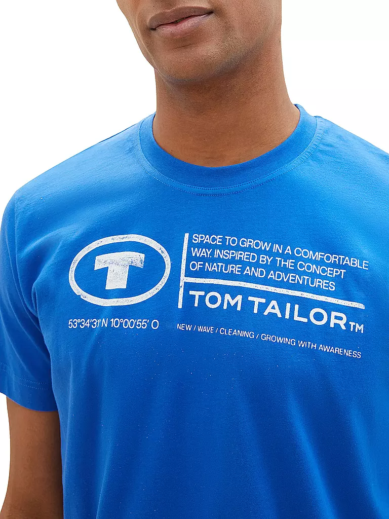 TOM TAILOR | T-Shirt Regular Fit | Azul