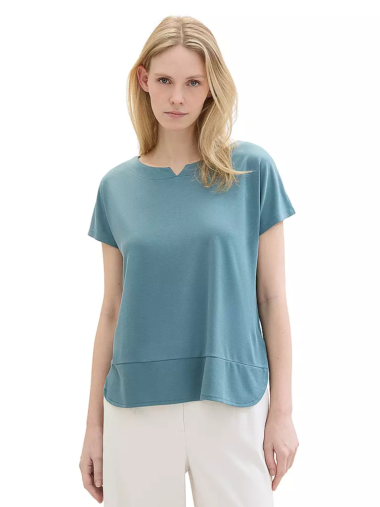 TOM TAILOR | T-Shirt | Petróleo