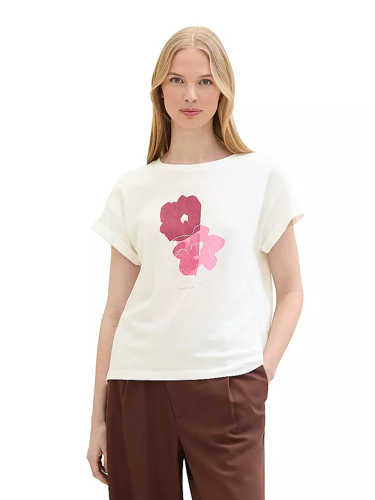 TOM TAILOR | T-Shirt | Blanco