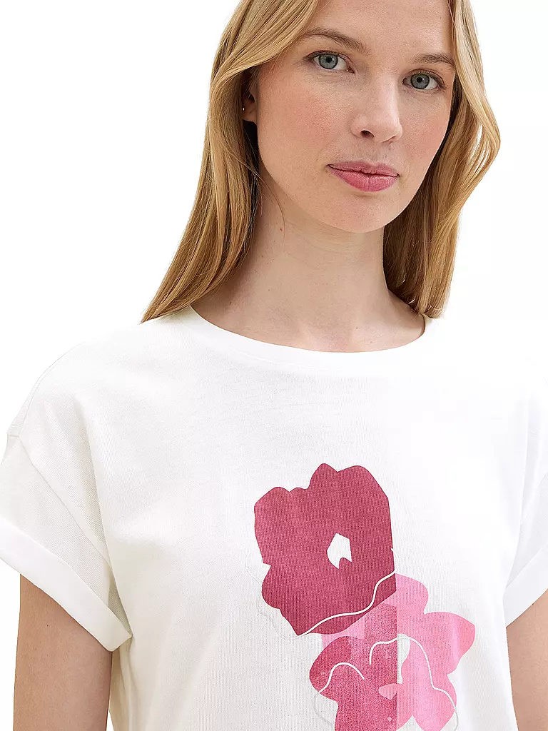 TOM TAILOR | T-Shirt | Blanco