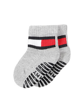 TOMMY HILFIGER | Calcetines para niño, paquete de 2, gris claro jaspeado