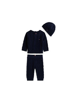 TOMMY HILFIGER | Conjunto de bebé de 3 piezas, suéter, pantalón y gorro