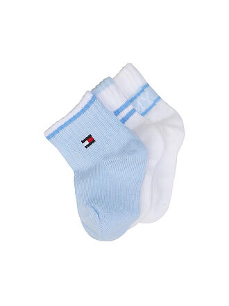 TOMMY HILFIGER | Calcetines para bebé niño, paquete de 3, azul claro
