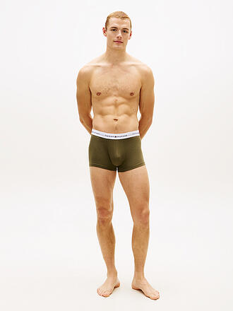 TOMMY HILFIGER | Pants Paquete de 3 negro / verde militar / raya decorativa