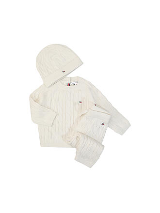 TOMMY HILFIGER | Conjunto de bebé de 3 piezas: suéter, pantalón y gorro