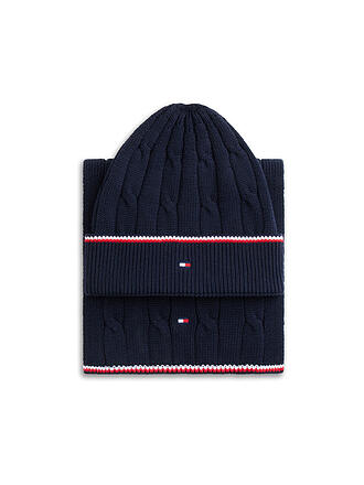 TOMMY HILFIGER | Set de 2 piezas para niños: gorro y bufanda