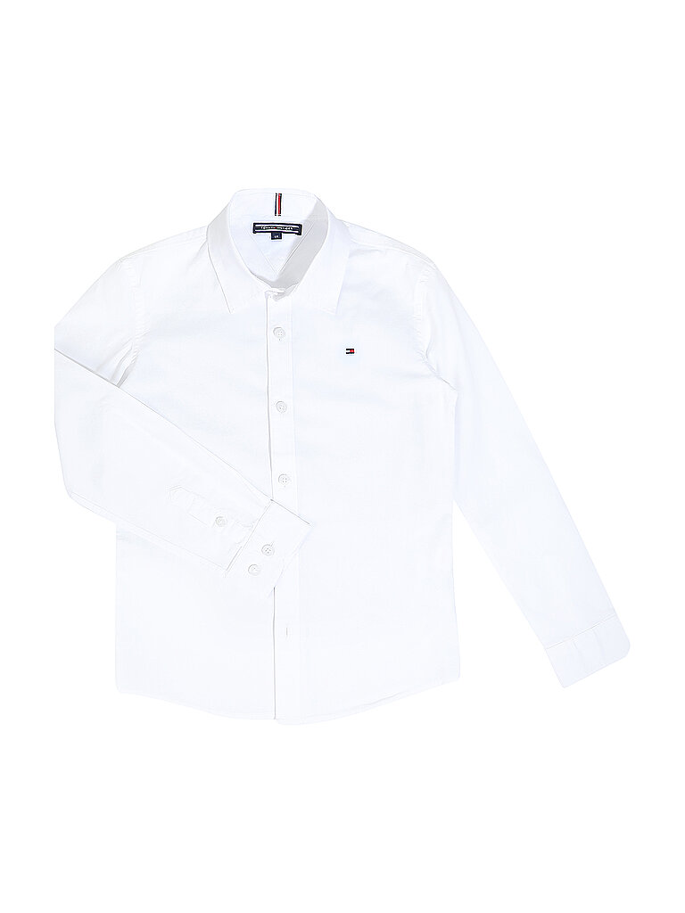 Tommy Hilfiger Camisa de niño corte slim blanco