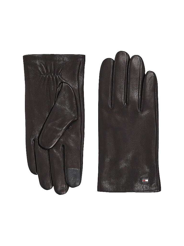 Tommy Hilfiger Guantes de cuero negro
