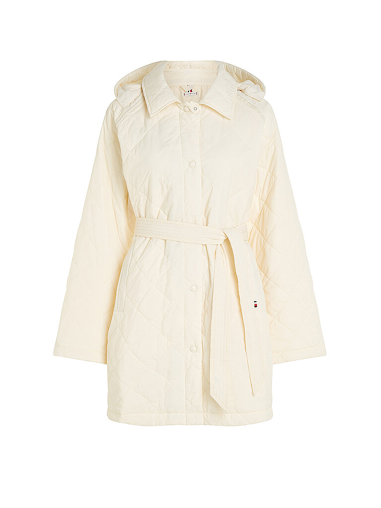 Tommy Hilfiger Abrigo acolchado crema