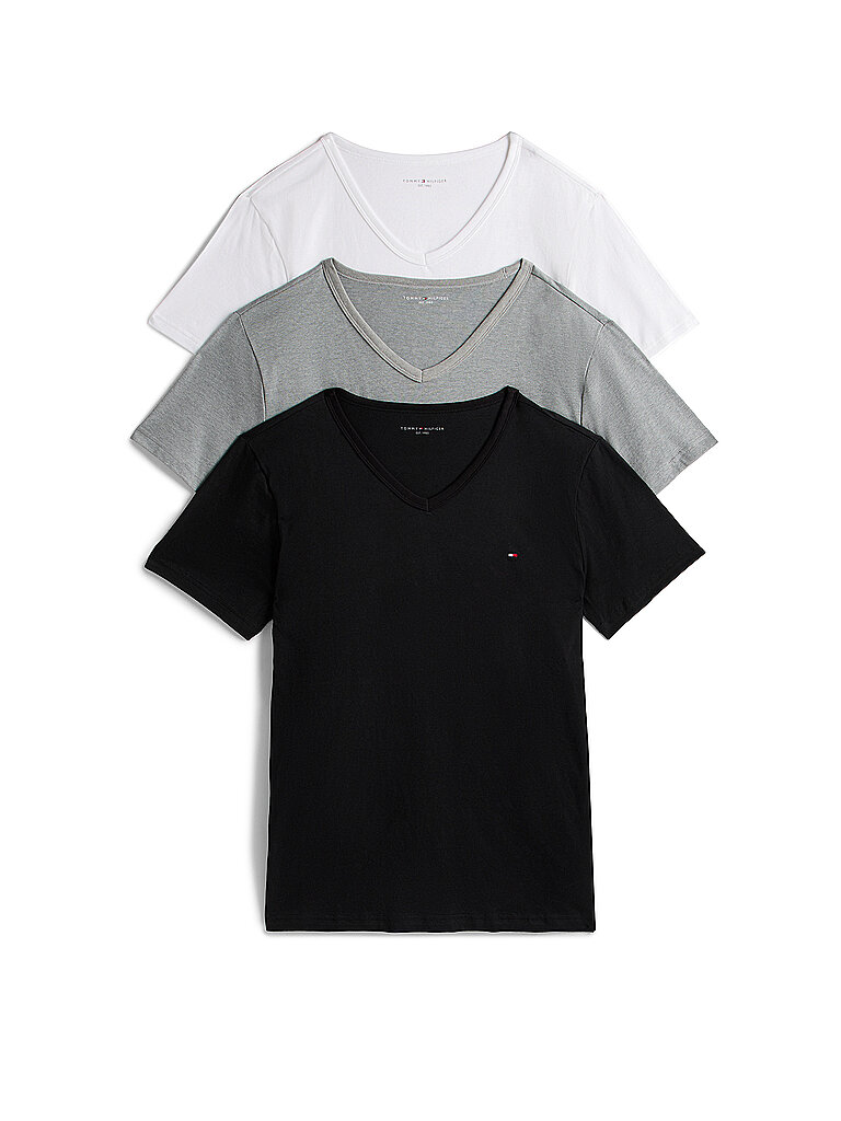 Tommy Hilfiger Paquete de 3 camisetas gris claro