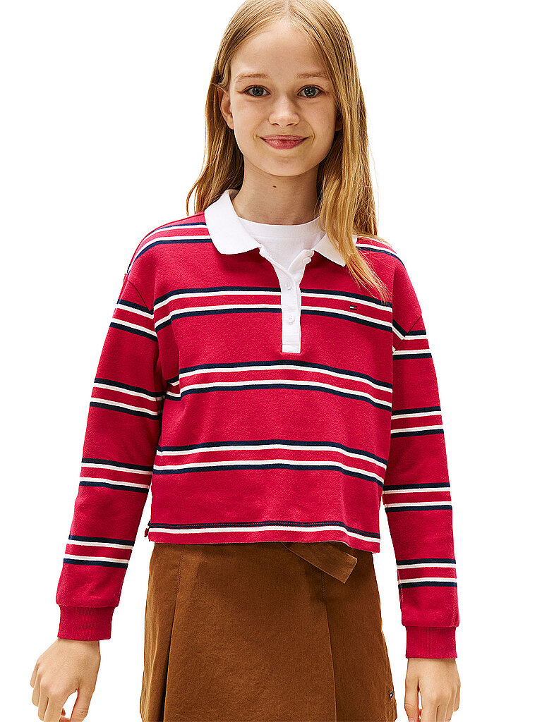 Tommy Hilfiger Polo para niña rojo