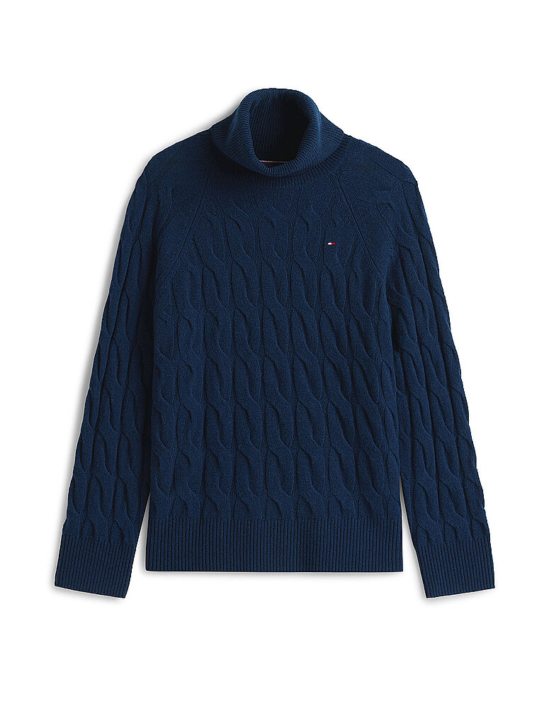 Jersey de cuello alto azul oscuro XS