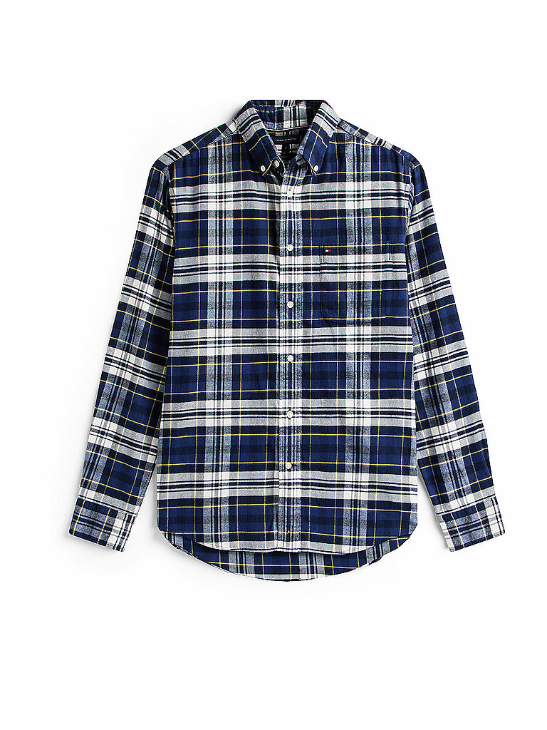Camisa de corte regular azul S