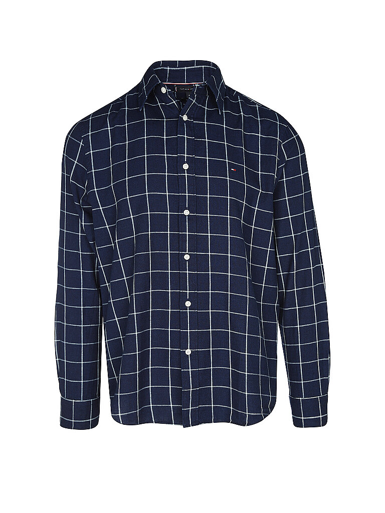 Camisa de corte regular azul oscuro S