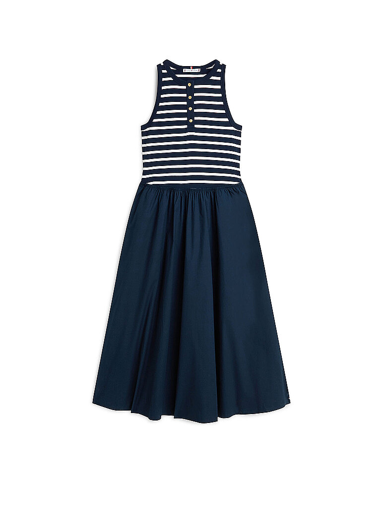 Midikleid azul oscuro XS