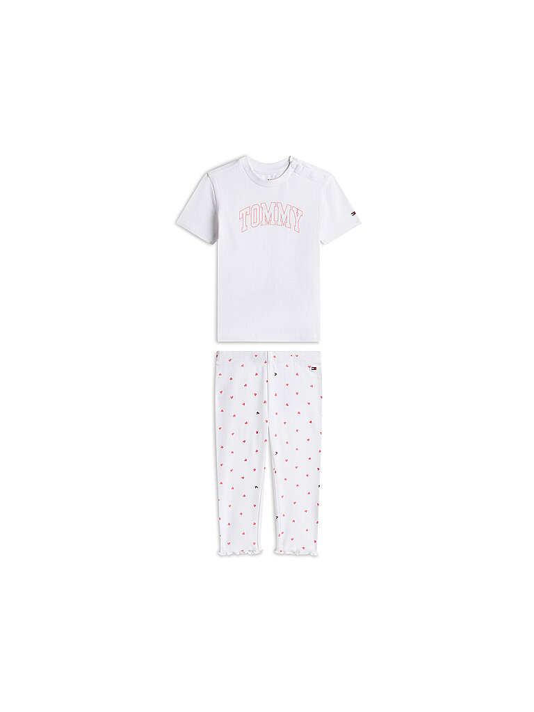 Tommy Hilfiger Set de bebé de 2 piezas: camiseta y leggings blanco