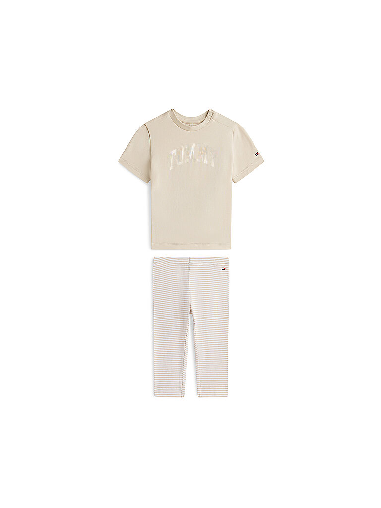 Tommy Hilfiger Set de bebé de 2 piezas: camiseta y leggings beige