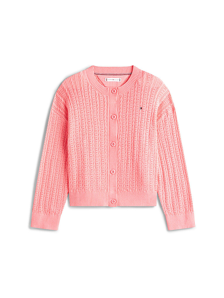 Tommy Hilfiger Cárdigan de punto para niña coral