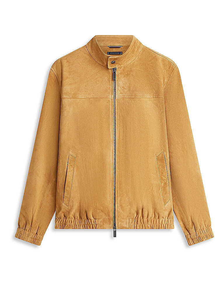 Chaqueta de cuero marrón M