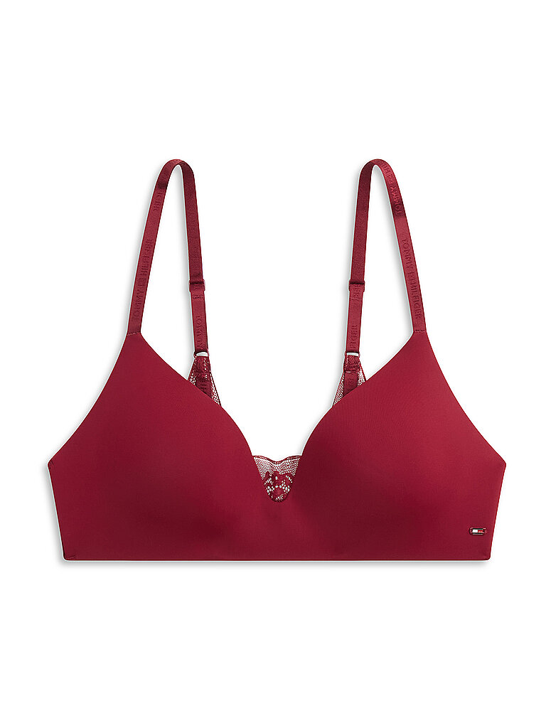 Tommy Hilfiger Sujetador sin aros rojo lurex rojo oscuro