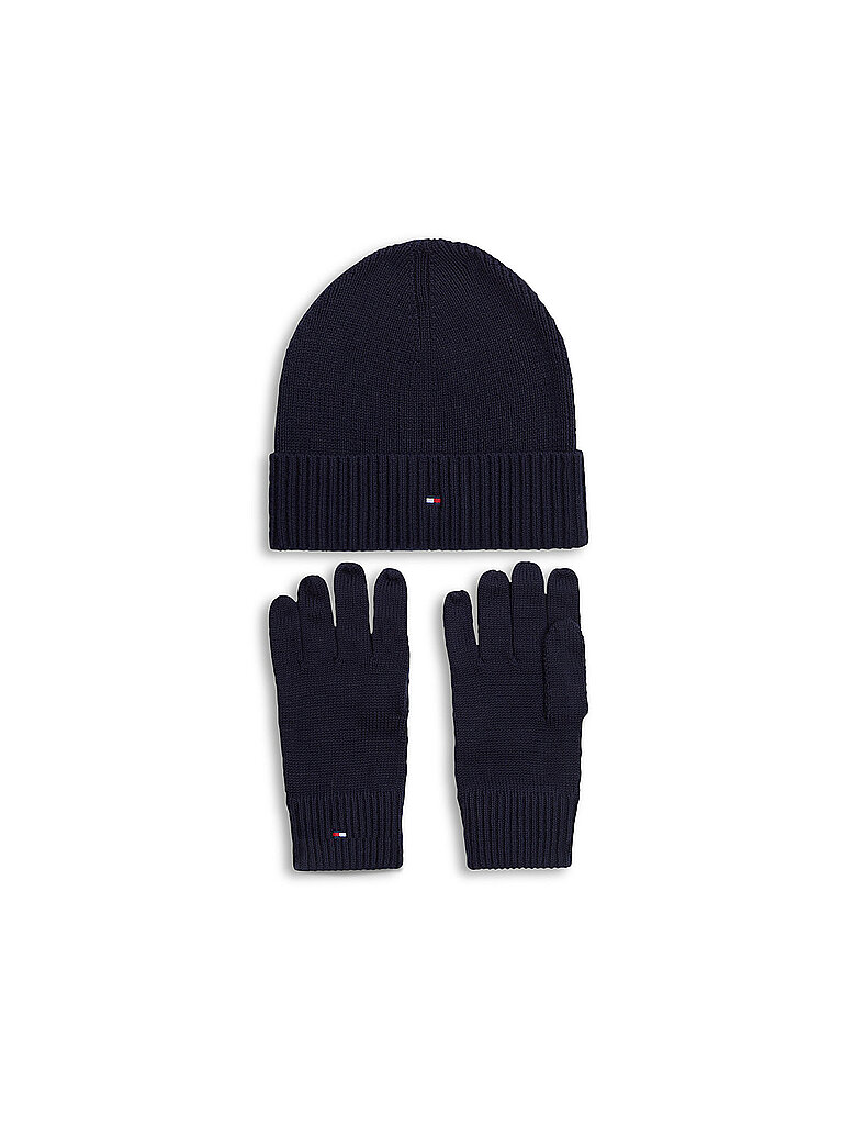 Tommy Hilfiger Set de 2 piezas: gorro y guantes azul