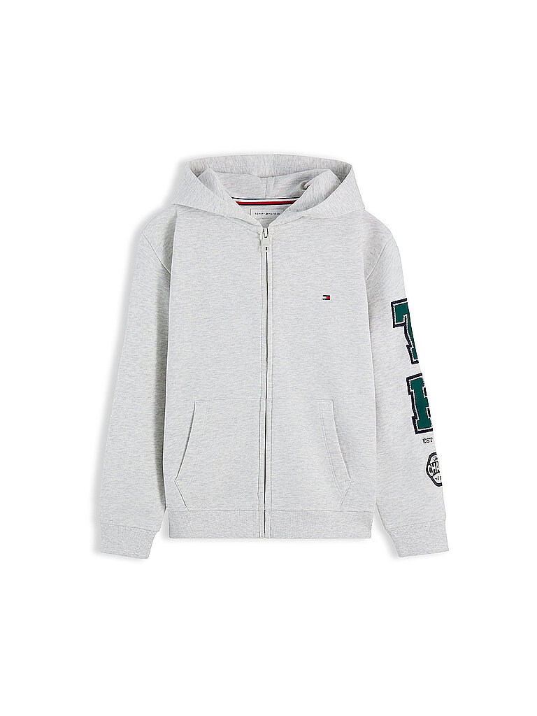 Tommy Hilfiger Sudadera con capucha para niño gris claro
