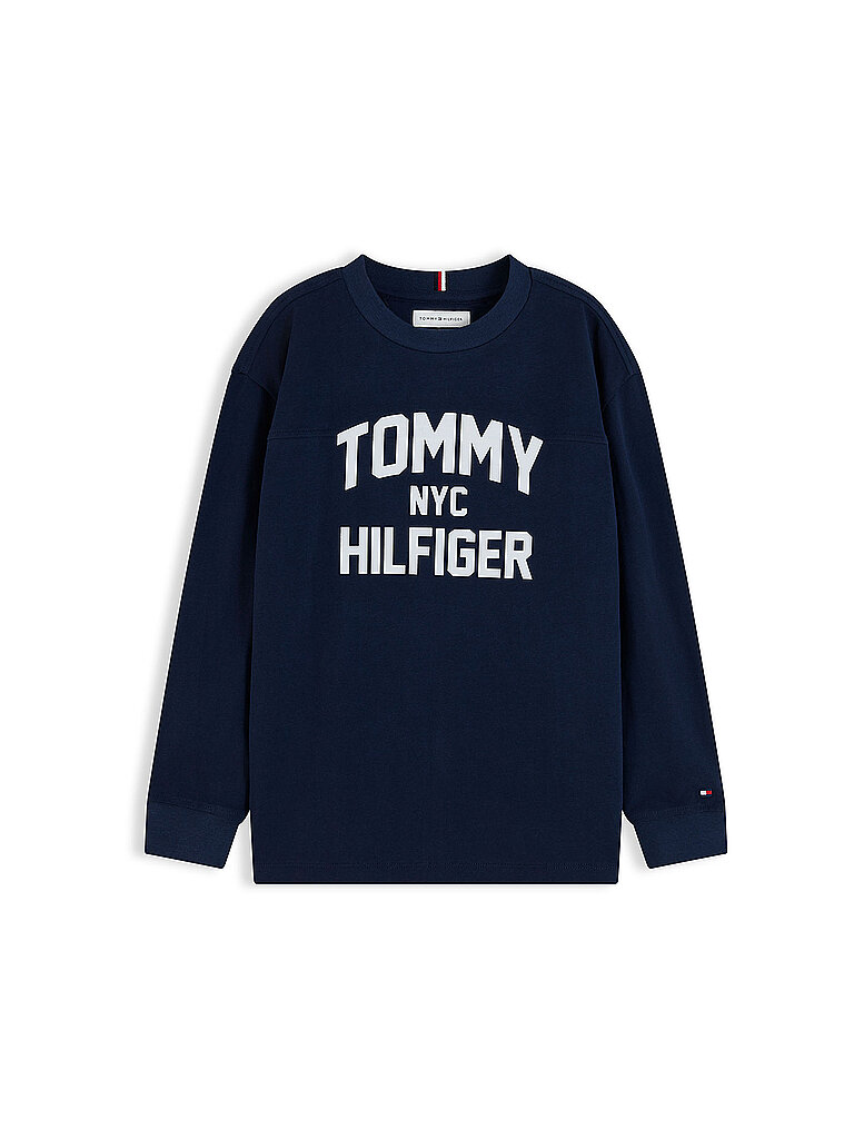 Tommy Hilfiger Camiseta de manga larga para niño azul oscuro