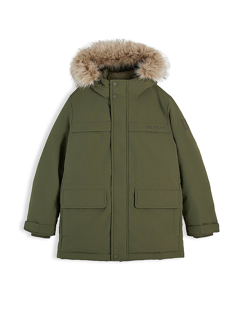 Tommy Hilfiger Parka para niño verde oscuro