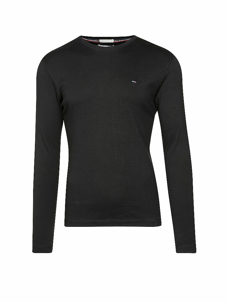 Camiseta de manga larga Slim Fit negro L