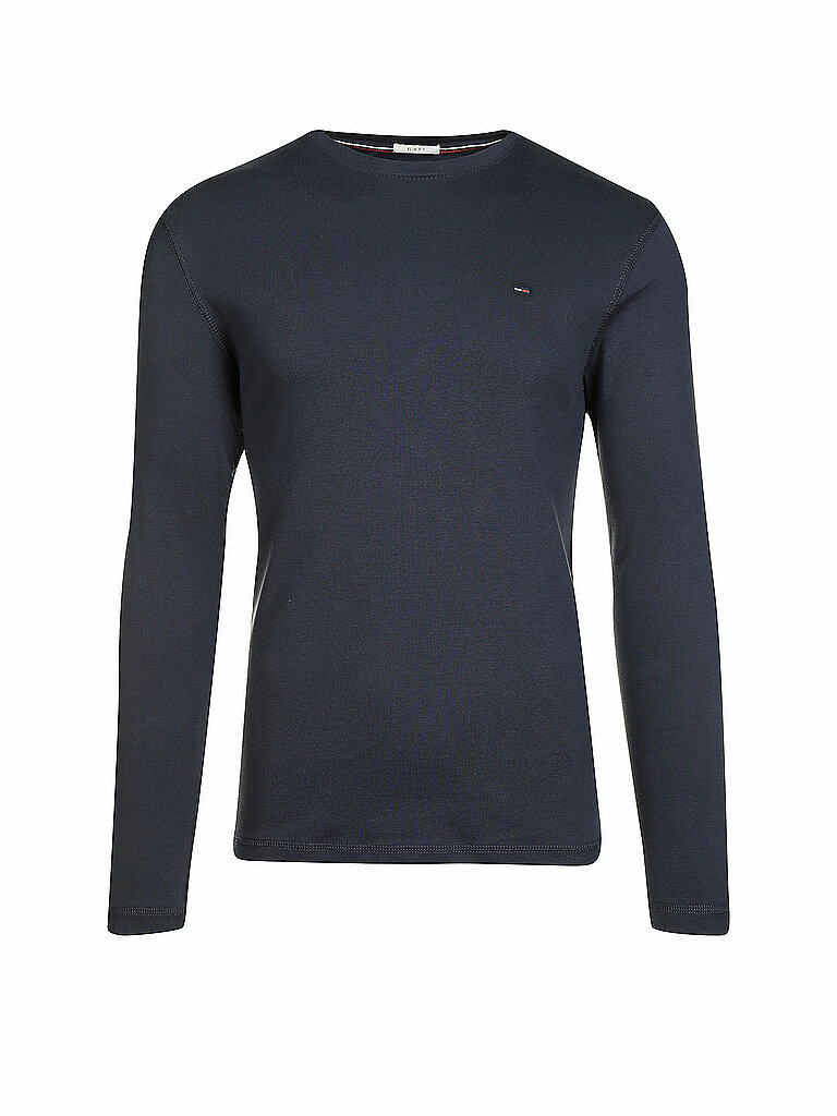 Camiseta de manga larga Slim Fit azul oscuro M