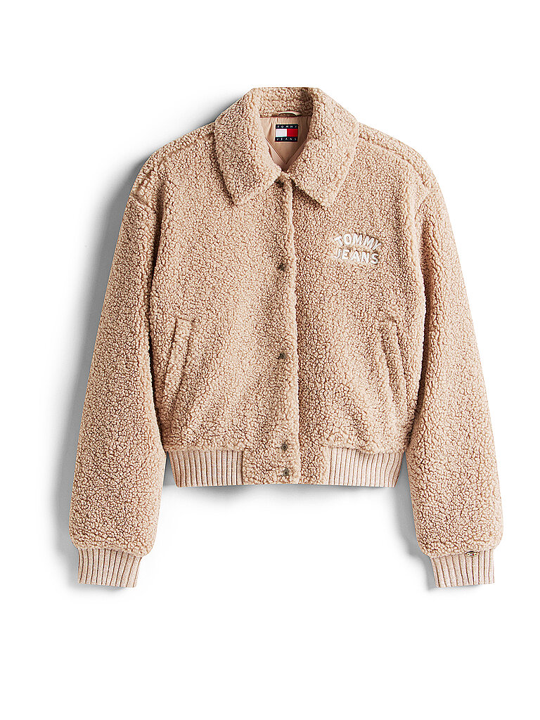 Chaqueta de aspecto de piel beige L