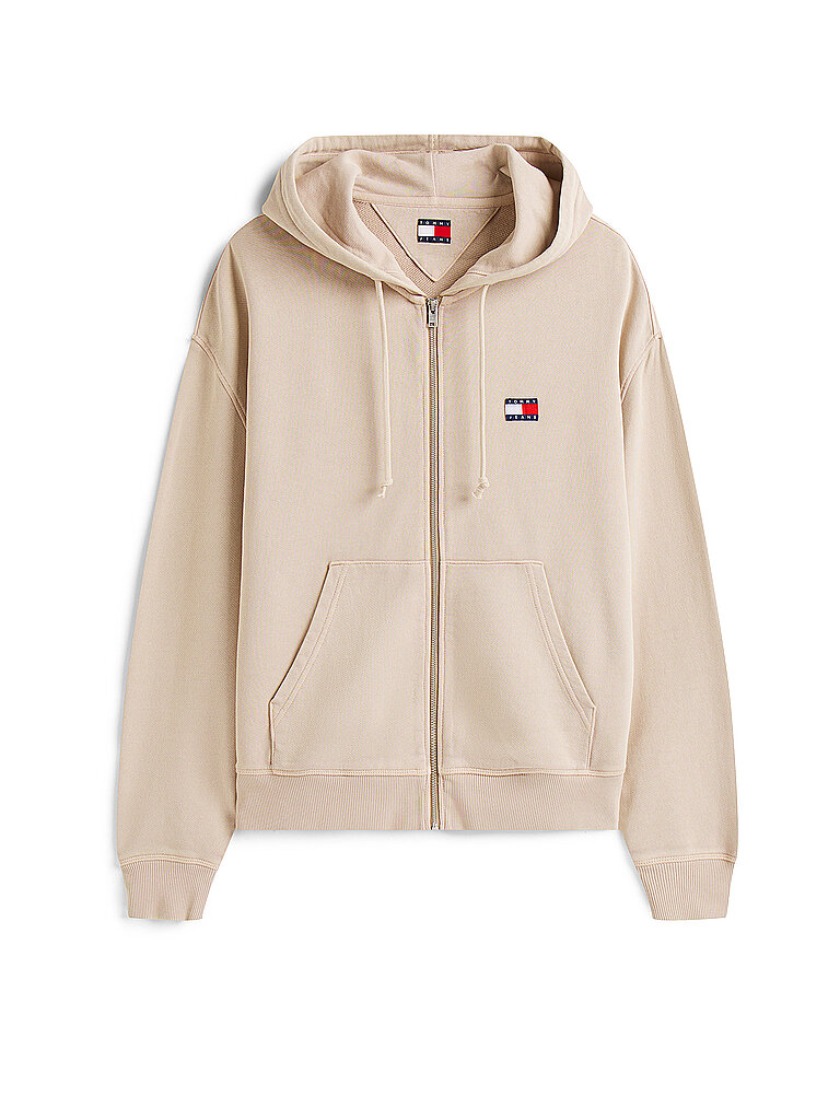 Sudadera con cremallera beige L