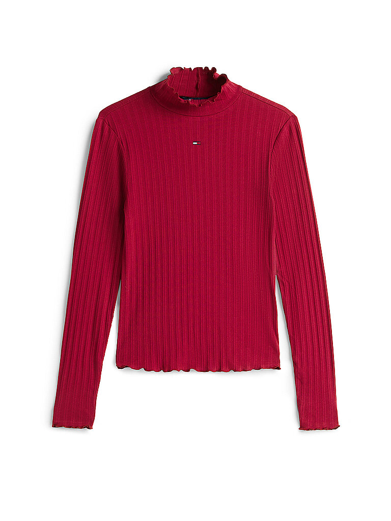 Camiseta de manga larga rojo oscuro XS
