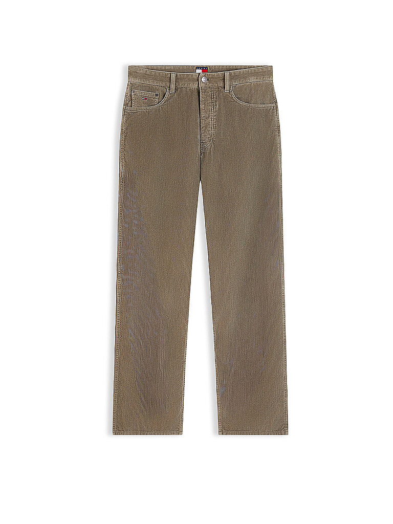 Tommy Jeans Pantalones de pana oliva