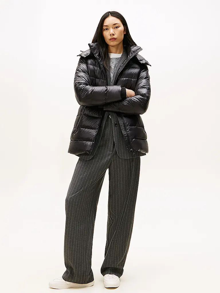 TOMMY HILFIGER | Abrigo acolchado de plumón | Negro