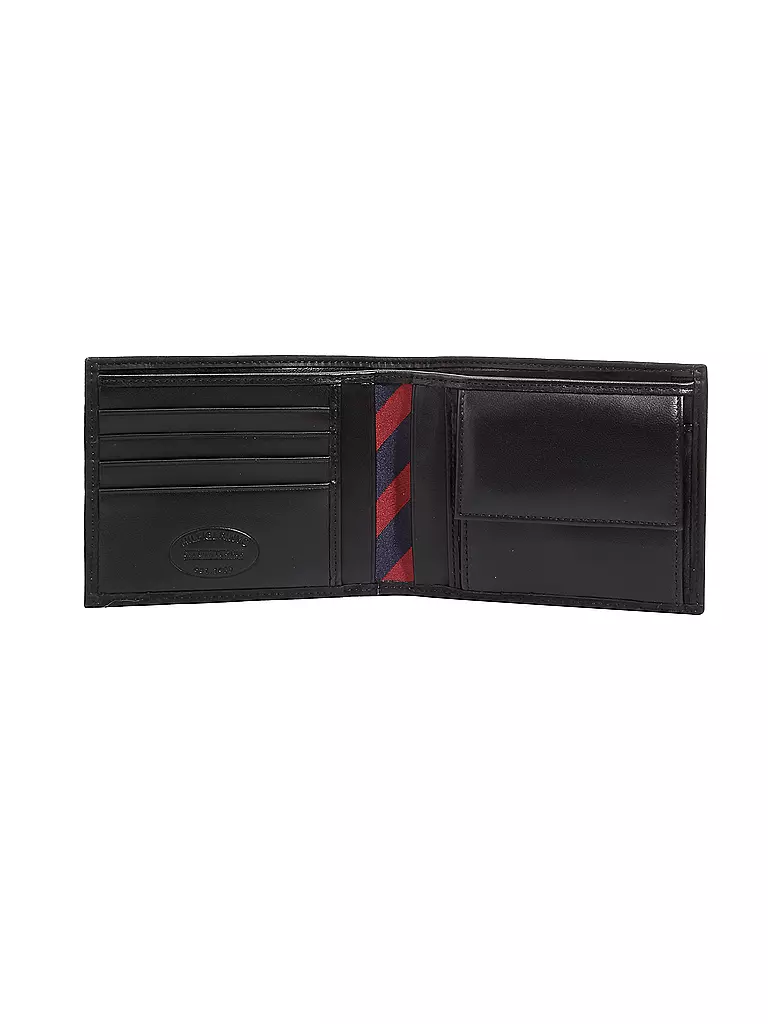 TOMMY HILFIGER | Billetera de cuero " Johnson " | Negro