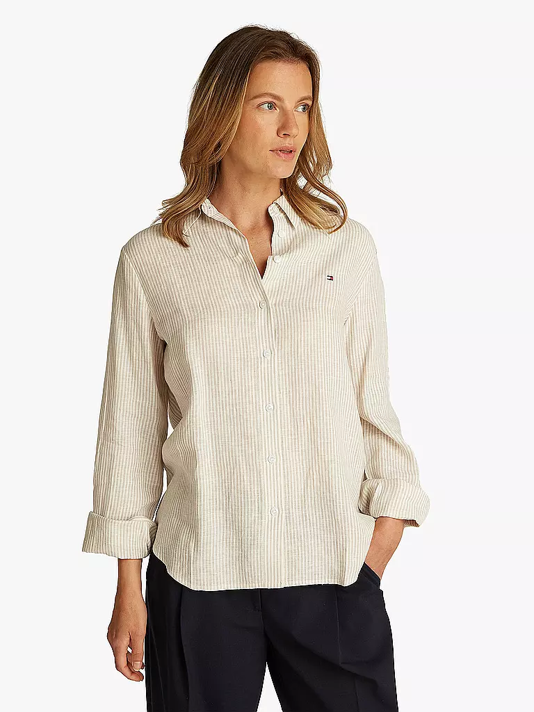 TOMMY HILFIGER | Blusa de lino | Blanco