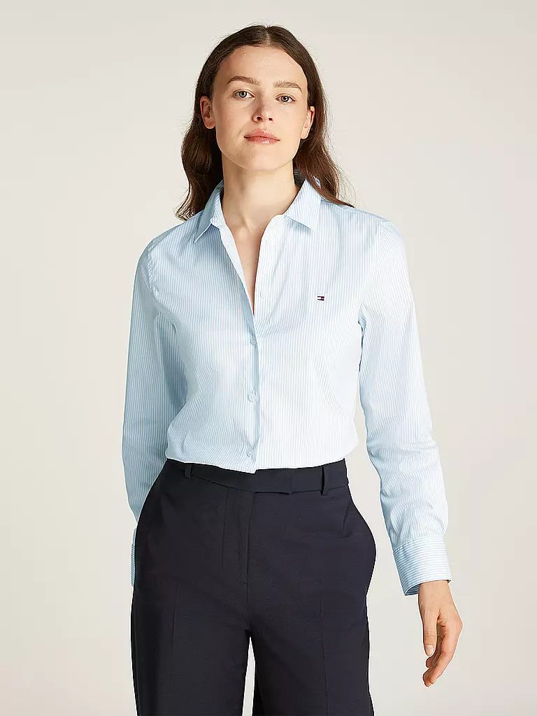 TOMMY HILFIGER | Bluse Regular Fit | Azul claro