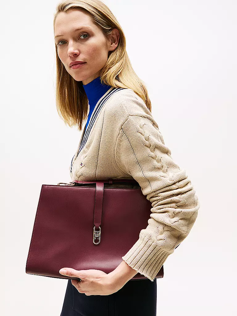 TOMMY HILFIGER | Bolso - Bolso de mano TH LIBRE Medium | Rojo oscuro