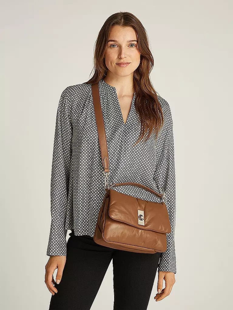 TOMMY HILFIGER | Bolso de cuero - Bolso de mano | Marrón